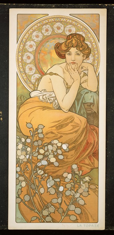 Die Edelsteine: Topas, 1900 von Alphonse Mucha